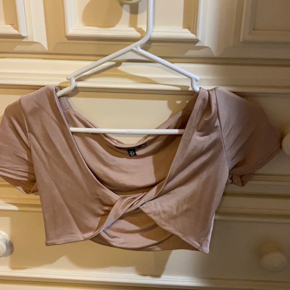 Muted Pink Missguided Crop Top